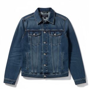 GAP 1969 Distressed Blue Biker Patches Upcycled Moto Jean Denim Jacket XL